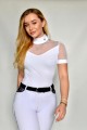 Equestrian-Women's-Show-Shirt-White-short-sleeved-LEXI-Design-by-Dalia