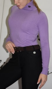 Purple Equestrian Turtleneck M