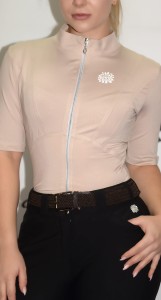 Beige Riding Top Short Sleeve XS,S
